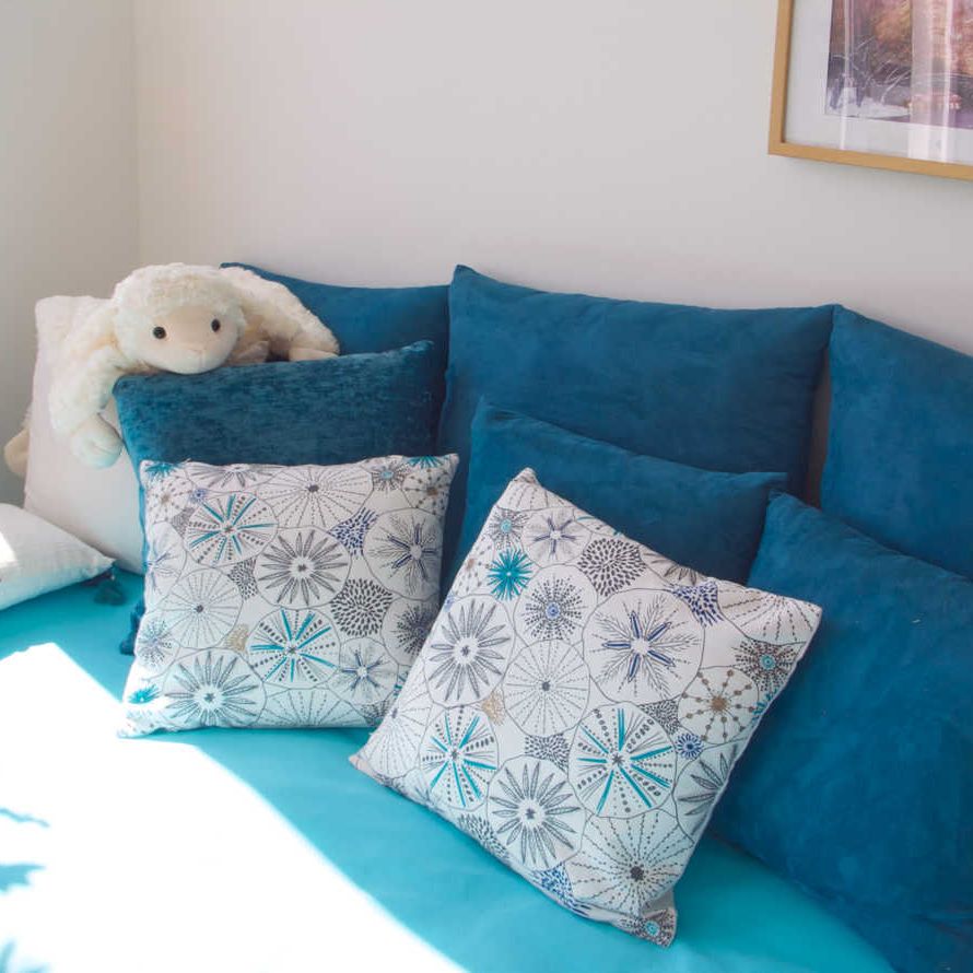 Blaues Sofa